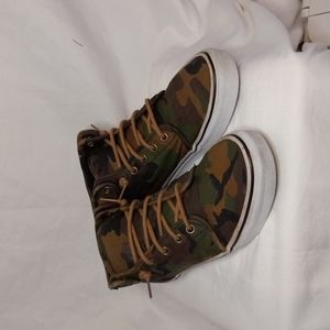 Custom high top camouflage vans